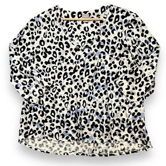 NWOT Chico’s Cheetah Print V-Neck Plus Size Tees (Lot of 2) - Picture 6 of 8